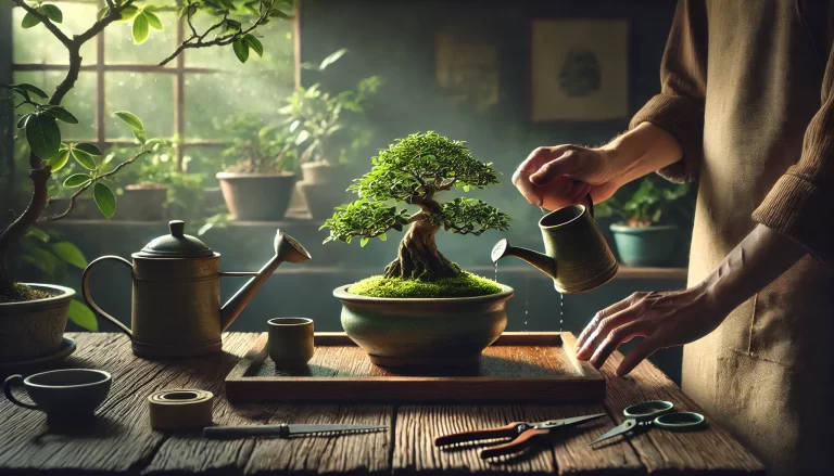 Importância da rega adequada na saúde do bonsai